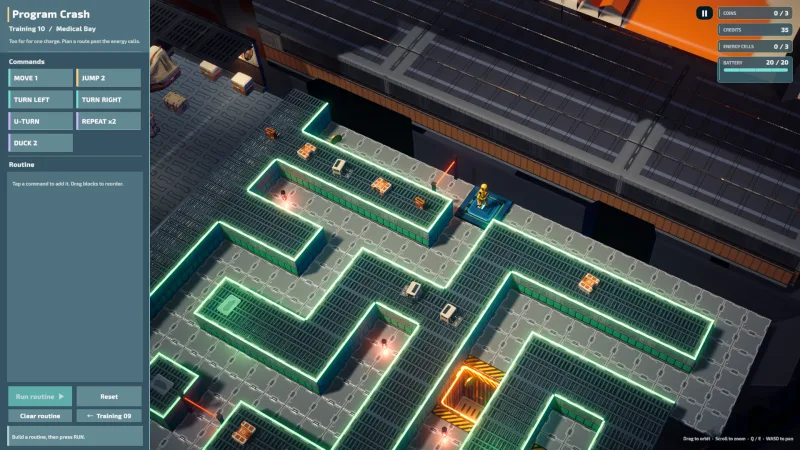 Green-lit corridors form the Medical Bay’s branching route.